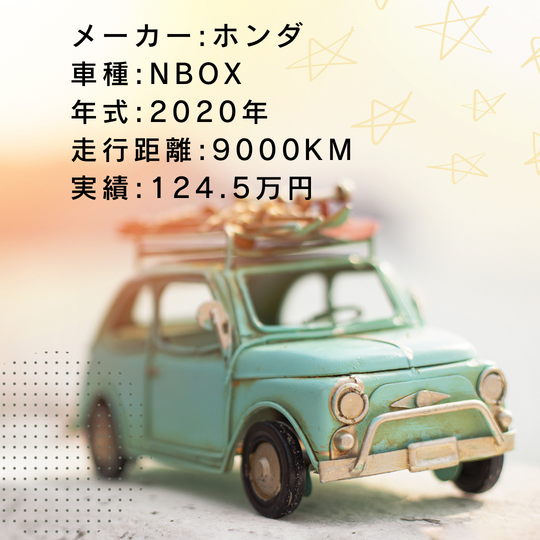 実績・査定例:NBOX/2020年式/9000KM