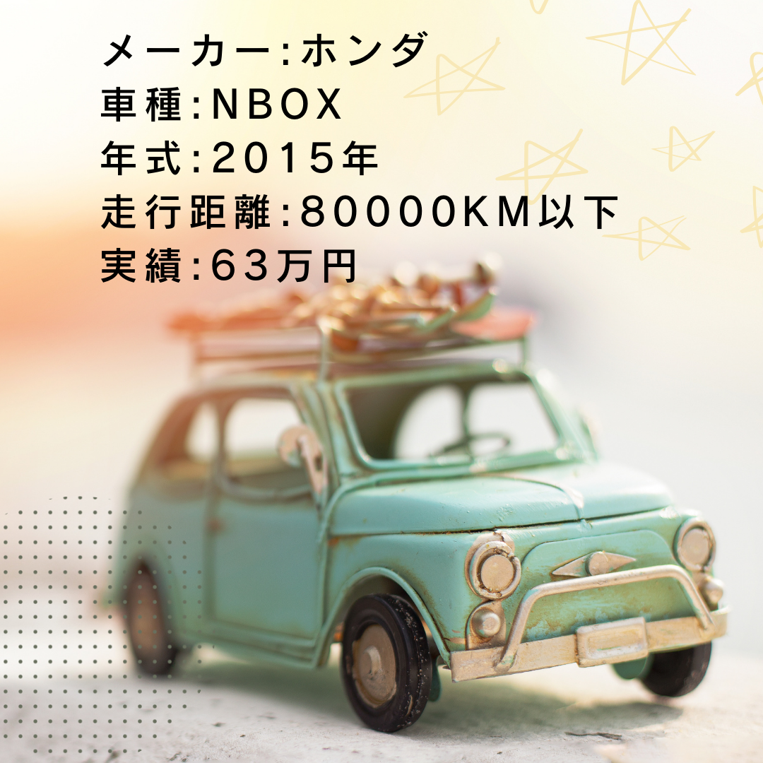 実績・査定例:NBOX/2015年式/80000KM以下